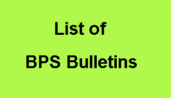 List of BPS Bulletins