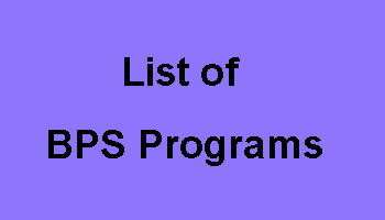 List of BPS Programs