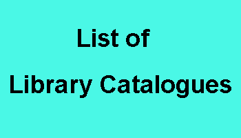 List of Library Catalogues